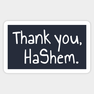 Thank You, HaShem – Grateful Simplicity Sticker